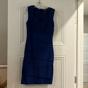 White House black market, royal blue, instantly slimming dress